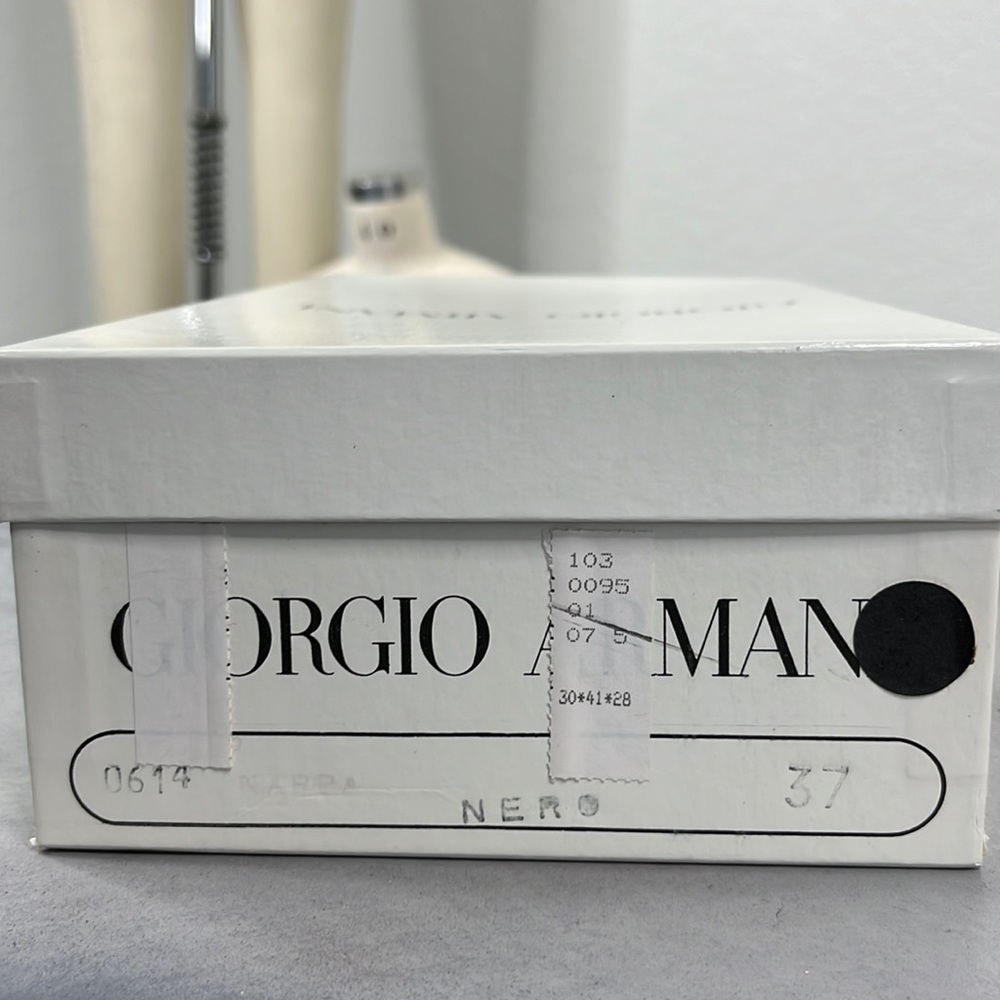 Giorgio Armani Mesh Leather Toe Cap D’Orsay Flats - Picture 10 of 10